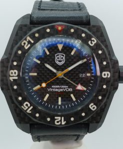 VINTAGE VDB TIMER CARBON GMT